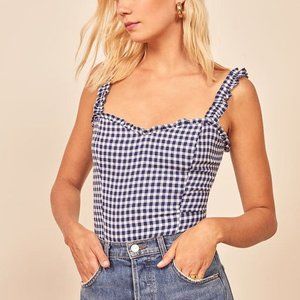 Reformation Gingham Havanna Top